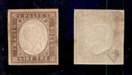 ANTICHI STATI ITALIANI - SARDEGNA - 1861 - 3 Lire (18) - Gomma Originale - Diena (700) - Sonstige & Ohne Zuordnung