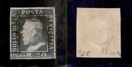 ANTICHI STATI ITALIANI - SICILIA - 1859 - 20 Grana (13) Usato - Diena + Colla (1.650) - Otros & Sin Clasificación