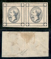 REGNO - POSTA ORDINARIA - SAGGI - 1863 - 15 Cent Litografico (V Tipo - Bolaffi 7n Varietà) - Grigio Verdastro In Coppia  - Sonstige & Ohne Zuordnung