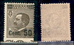 REGNO - POSTA ORDINARIA - 1923 - 50 Cent Su 40 Cent Michetti (139 Varietà) - Dentellatura Inferiore Spostata Sulle Dicit - Altri & Non Classificati