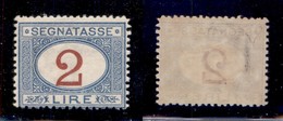 REGNO - SEGNATASSE - 1903 - 2 Lire (29) - Gomma Integra - Diena (250) - Autres & Non Classés