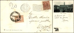 COLONIE - LIBIA - 20 Cent (2 - Segnatasse) Su Cartolina Da Roma A Tripoli (27.1.21) - Sonstige & Ohne Zuordnung