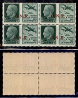 RSI - G.N.R. BRESCIA - 1943 - 25 Cent Aviazione (15/I + 15/Ia + 15/II + 15/II) - Trittico In Quartina - Gomma Integra (1 - Sonstige & Ohne Zuordnung