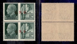 RSI - G.N.R. BRESCIA - 1943 - 25 Cent Milizia (16/Iec + 16/II Varietà) - Coppia Di Tipi Diversi (pos. 74/79) - Sopra R P - Autres & Non Classés