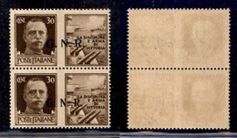 RSI - G.N.R. BRESCIA - 1943 - 30 Cent Marina (17/I + 17/II) - Coppia Di Tipi Diversi - Gomma Integra (325) - Andere & Zonder Classificatie