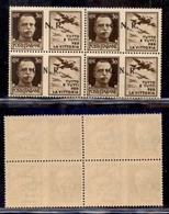 RSI - G.N.R. BRESCIA - 1943 - 30 Cent Aviazione (19/I + 19/Ia + 19/II + 19/II) - Trittico In Quartina - Gomma Integra (2 - Other & Unclassified