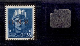 RSI - G.N.R. VERONA - 1944 - 35 Cent (476 Iae) - Usato - Punto Piccolo Dopo R - Non Catalogato - Cert. AG - Altri & Non Classificati