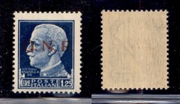 RSI - G.N.R. VERONA - 1944 - 1,25 Lire (480iae) Con Punto Piccolo (e Evanescente) Dopo R + Filigrana Lettere (12/10) - G - Altri & Non Classificati