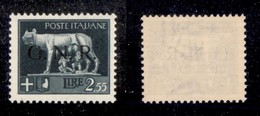 RSI - G.N.R. VERONA - 1944 - Errore Di Colore - 2,55 Lire (483A) Con Soprastampa Nera - Gomma Integra - Cert. AG (1.000) - Otros & Sin Clasificación