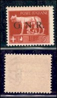 RSI - G.N.R. VERONA - 1944 - 5 Lire (485 Errore Iaac) Con Punto Grosso Dopo R - Gomma Integra - Non Catalogato - Cert. A - Sonstige & Ohne Zuordnung