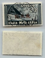 RSI - G.N.R. VERONA - 1944 - 2 Lire Aeroespresso (125 Ccb) Con Punti Grossi - Usato A Verona (Titolare) - Cert. AG (3.50 - Sonstige & Ohne Zuordnung