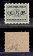 RSI - G.N.R. VERONA - 1944 - Errore Di Colore - 25 Cent (50 A) - Soprastampa Nera - Gomma Integra - N Con Punto Piccolo  - Altri & Non Classificati