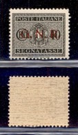 RSI - G.N.R. VERONA - 1944 - 40 Cent (52 Varietà) - Punto Grosso Dopo G - Gomma Integra - Non Catalogato - Cert. AG - Altri & Non Classificati