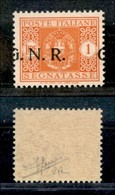 RSI - G.N.R. VERONA - 1944 - 1 Lira (55 D) - G A Cavallo - Gomma Integra - Punto Piccolo Dopo N - Cert. Sorani + Cert. A - Altri & Non Classificati