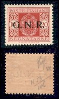RSI - G.N.R. VERONA - 1944 - Segnatasse - 20 Lire (59) Con Punto Grosso Dopo R - Non Catalogato - Gomma Integra  - Wolf  - Altri & Non Classificati
