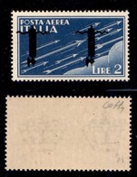 RSI - SAGGI-VERONA - 1944 - 2 Lire (P15Aa) Con Soprastampa Capovolta - Gomma Integra - Cert. Colla (6.000) - Otros & Sin Clasificación