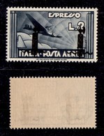 RSI - SAGGI-VERONA - 1944 - 2 Lire Aeroespresso (P16 - Aerea) - Gomma Integra - Cert. AG (6.000) - Otros & Sin Clasificación