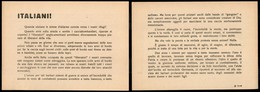 RSI - PROPAGANDA RSI - 1944 - Italiani! - Volantino Di Propaganda - Sonstige & Ohne Zuordnung