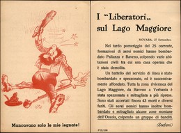 RSI - PROPAGANDA RSI - 1944 - I Liberatori Sul Lago Maggiore - Volantino Fronte Retro Di Propaganda - Sonstige & Ohne Zuordnung