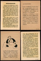 RSI - PROPAGANDA RSI - 1944 - Socializzazione + Lavoratore - Due Volantini Fronte Retro Di Propaganda - Autres & Non Classés