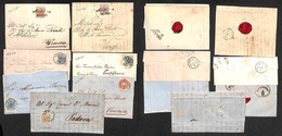 EUROPA - AUSTRIA - 1854/1866 - Piccolo Insieme Di 7 Lettere Con Annullamenti Dei Territori Italiani - Da Esaminare - Other & Unclassified