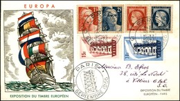 EUROPA - FRANCIA - FDC Europa (1104/1105) Con Complementari (840/843) - Parigi 15.9.56 - Otros & Sin Clasificación