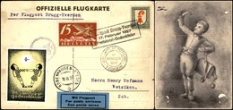 EUROPA - SVIZZERA - AEROGRAMMI - 1927 (17 Febbraio) - Brugg Yverdon + Pestalozzi Gedenkfier - Cartolina Ufficiale Per Zu - Other & Unclassified