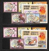 OLTREMARE - CIAD - 1972 - Vincitori Olimpiadi Monaco IV (641/645 A+B + Block 57 A+B) - 2 Serie Complete Dentellati E Non - Sonstige & Ohne Zuordnung