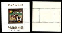 OLTREMARE - TOGO - 1973 - 1500 Franchi Linsenhoff Vincitori Medaglie Olimpiadi Monaco (Block 71A) - Gomma Integra (170) - Other & Unclassified
