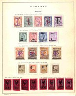 LOTTI E COLLEZIONI - ALBANIA - 1914/1936 - Segnatasse - Collezione Completa Dei Valori Emessi Nel Periodo In 2 Fogli D'a - Autres & Non Classés