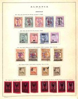 LOTTI E COLLEZIONI - ALBANIA - 1914/1936 - Segnatasse - Collezione Completa Dei Valori Emessi Nel Periodo In 2 Fogli D'a - Altri & Non Classificati