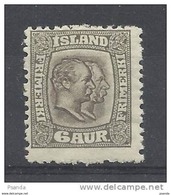 1907  Iceland    Mino   52  MLH* - Neufs