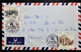 Hong Kong, Circulated Cover To Portugal, "Trade", "Businesses", "Architecture", 2011 - Cartas & Documentos