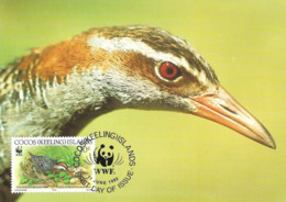 1992 - COCOS KEELING ISLANDS - Cocos Buff Banded Rail - Râle Tiklin WWF - Kokosinseln (Keeling Islands)