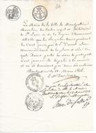 MONTPELLIER ( 34 ) - Acte Du 18 Mars 1818 - Cachets Généralité