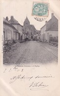 NAOURS               EGLISE      + CACHET BOITE RURALE   LETTRE H         PRECURSEUR - Naours