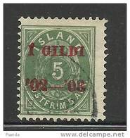 Iceland 1902  Mino 26 B Used (o) - Ongebruikt