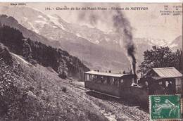 CPA :  Chemin De Fer Du Montenvers TMB  (74)  Station De Motivon   Ed Morand 715 - Bahnhöfe Mit Zügen