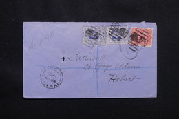 AUSTRALIE - Enveloppe En Recommandé De Nymagee Pour Hobart En 1901, Affranchissement Plaisant - L 57190 - Lettres & Documents
