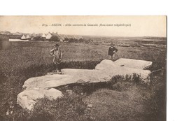 Delcampe - Arzon (Morbihan) Allée Couverte De Graniole (Monument Mégalithique) Avec Personnages - Arzon