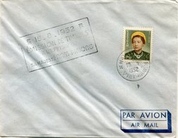 VIET-NAM LETTRE PAR AVION AVEC CACHET " 15-8-1952 EMISSION DE TIMBRES A L'EFFIGIE DE SA MAJESTE NAM-PHUONG " + OBL...... - Viêt-Nam