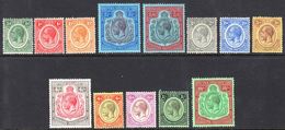 1921-1930. NYASALAND PROTECTORATE. Georg V  __ Complete Set With 13 Ex.__ Never Hinge... (MICHEL 23-35) - JF360555 - Nyassaland (1907-1953)