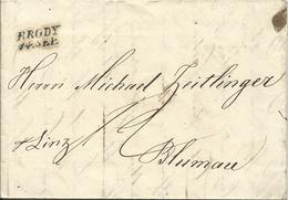 Österreich 1843, L2 Brody (Galizien) Auf Porto Brief N. Blumau Oberösterreich - ...-1850 Voorfilatelie