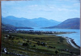 ULLAPOOL ROSS SHIRE AS SEEN FROM THE NORTH ROAD LOOKING UP LOCH BROOM TO THE ROSS SHIRE MOUNTAINS - Ross & Cromarty