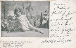AK Gruss Aus... - Am Strand' Des Meeres Träum' Ich Hier... - Kleines Mädchen - 1901  (48412) - Saluti Da.../ Gruss Aus...