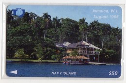 JAMAIQUE  TELECARTE REF MV CARD JAM-75B 50J$ CN 75JAMB DATE 1996 NAVY ISLAND PALMIER - Jamaica