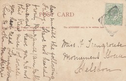 Postcard Genealogy Miss Trengrouse ? Monument House Helston Cornwall PU 1906 My Ref  B14070 - Genealogie