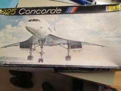 Kit314  CONCORDE MAQUETTE PLASTIQUE ECHELLE 1/125e HELLER Complète Et Non Commencée , Ancien Boitage , Avec Un Tube De C - Avions