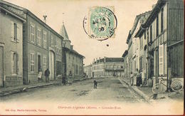 CPA 51-GIVRY-en-ARGONNE - Marne-  Grande Rue- Animée-Bicyclette- Voyagée 1906- Scans Recto Verso- Paypal Sans Frais - Givry En Argonne