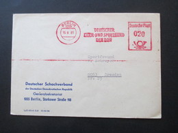 DDR 1981 Roter Freistempel Deutscher Turn Und Sportbund Der DDR Generalsekretariat Nach Dresden - Storia Postale